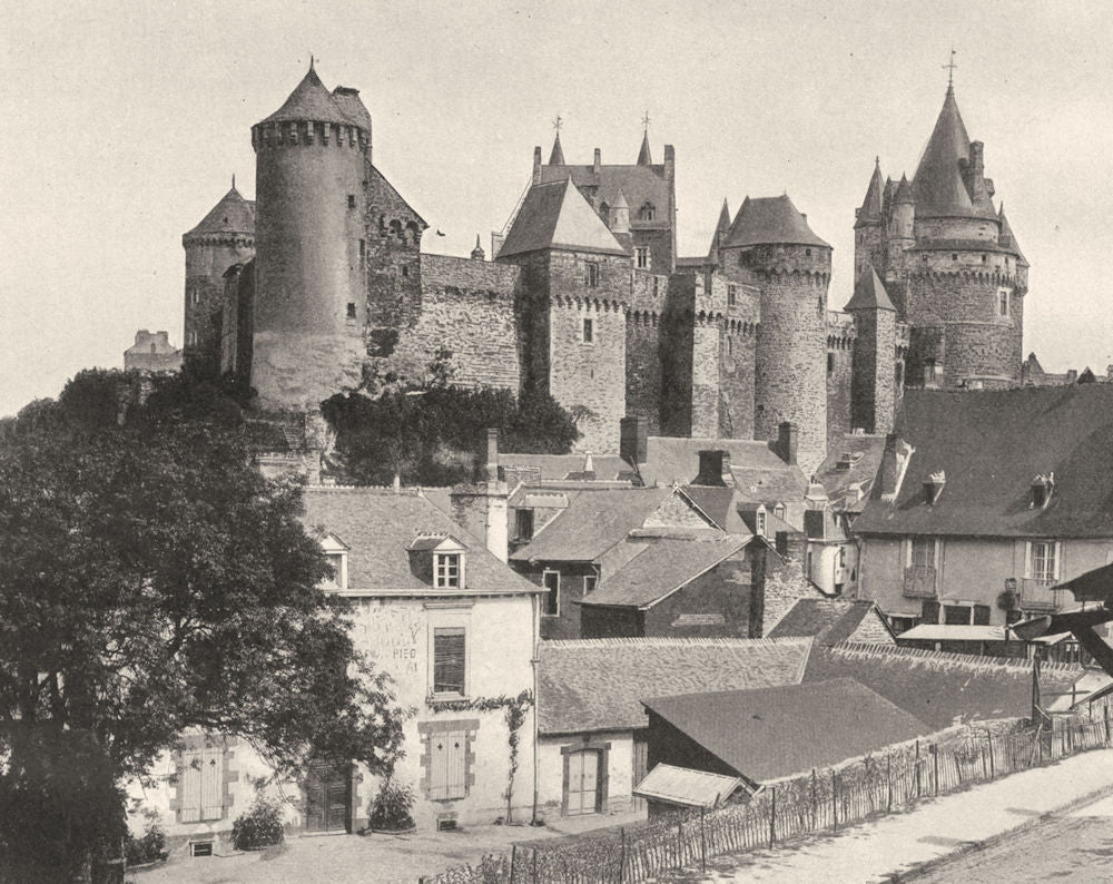 ILLE-ET-VILAINE. Château de Vitré 1902 old antique vintage print picture